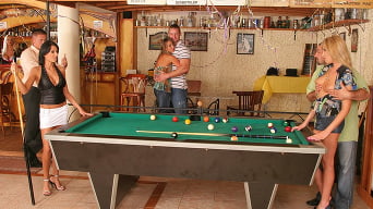 Winnie in 'Pool Hall Orgy Junkies'